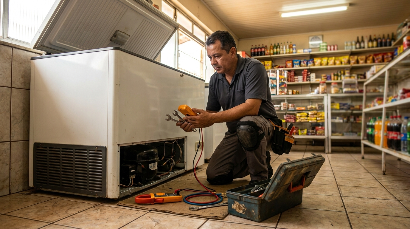 Técnico de conserto de freezer em residência em Jundiaí‑SP